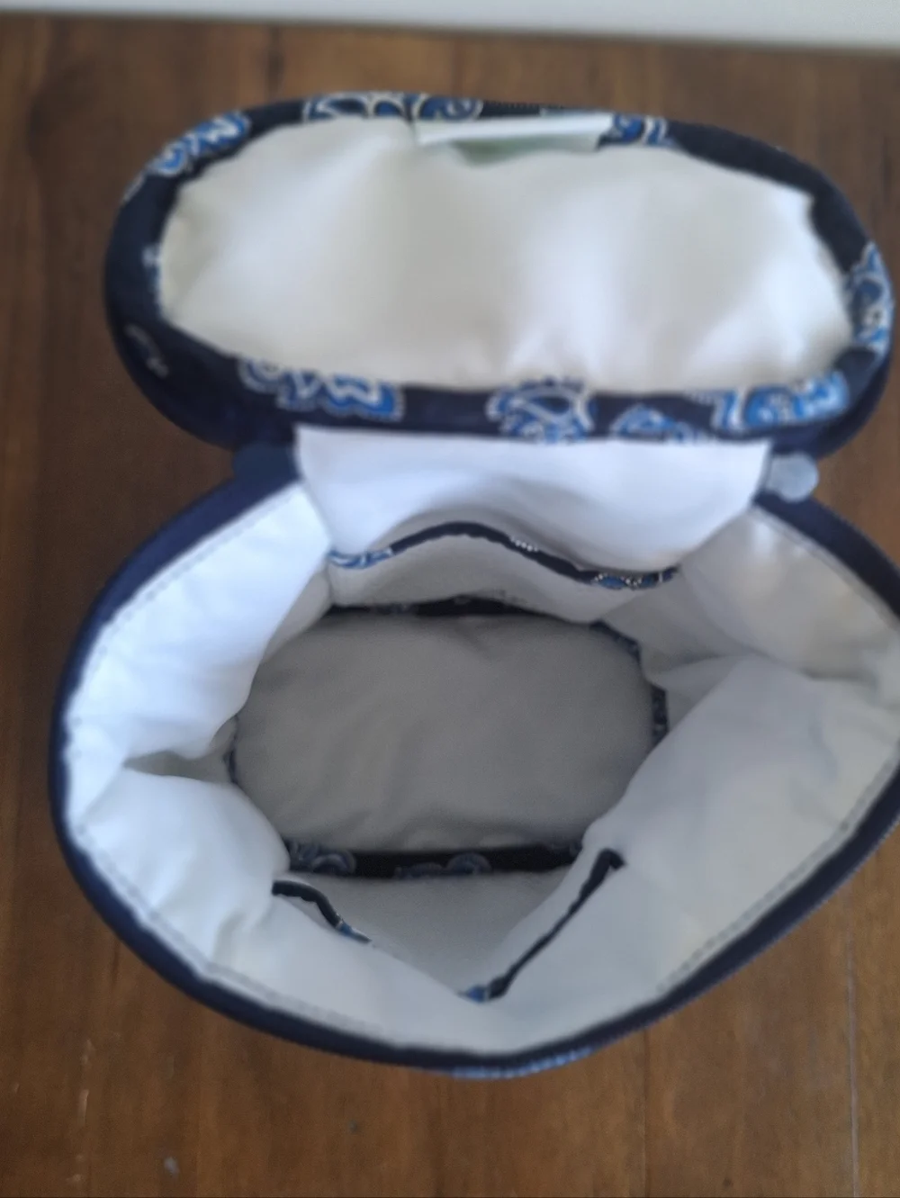 Vera Bradley Navy Blue Quilted Cosmetic Train Case